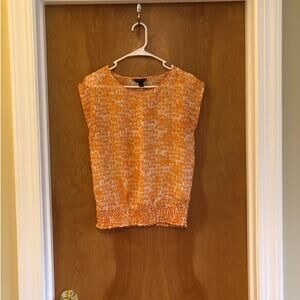 Banana Republic Orange and White Top Size XS